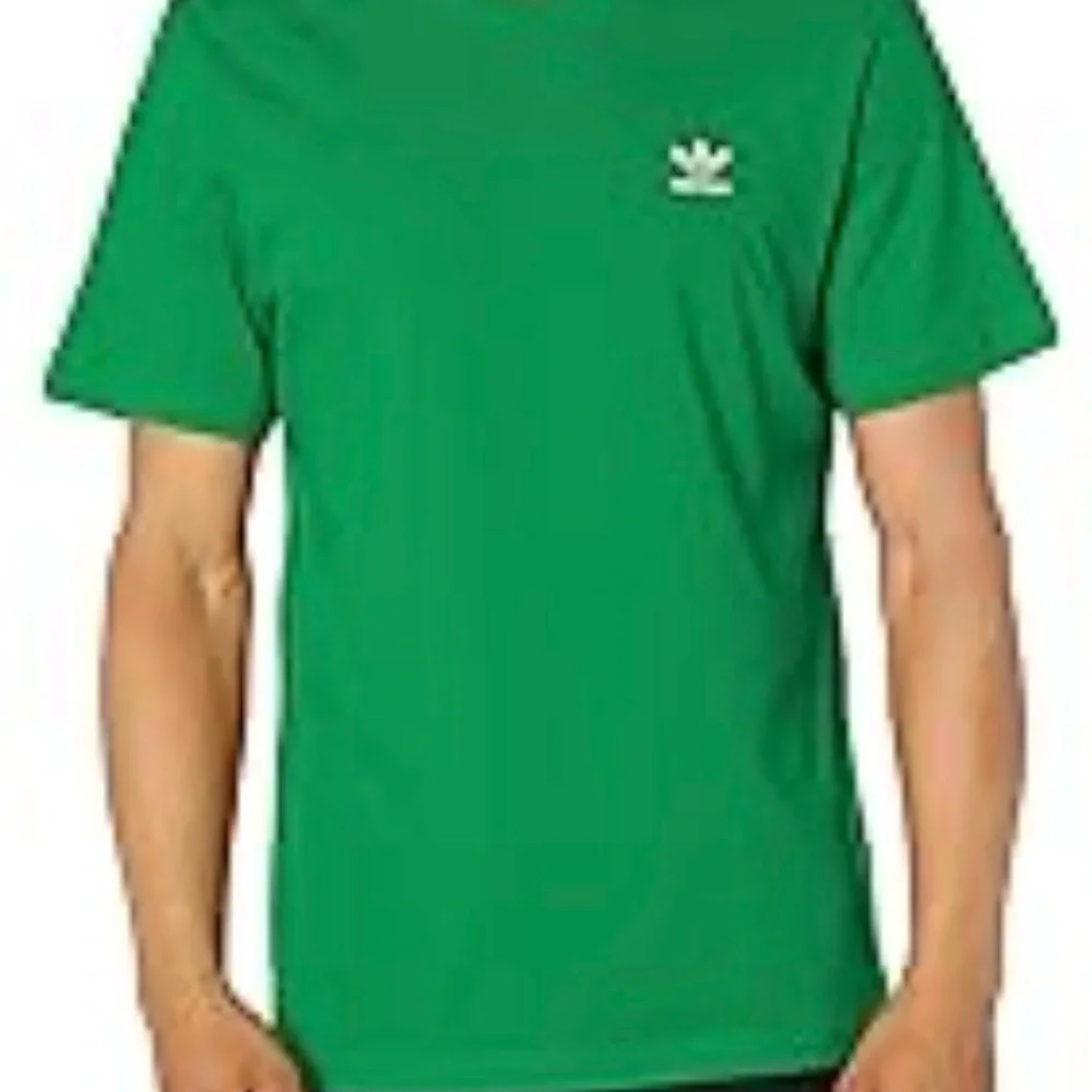 Adidas Men's Green V-Neck Shirt